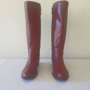 New ISAAC MIZRAHI SIZE 7M Burgundy BOOTS